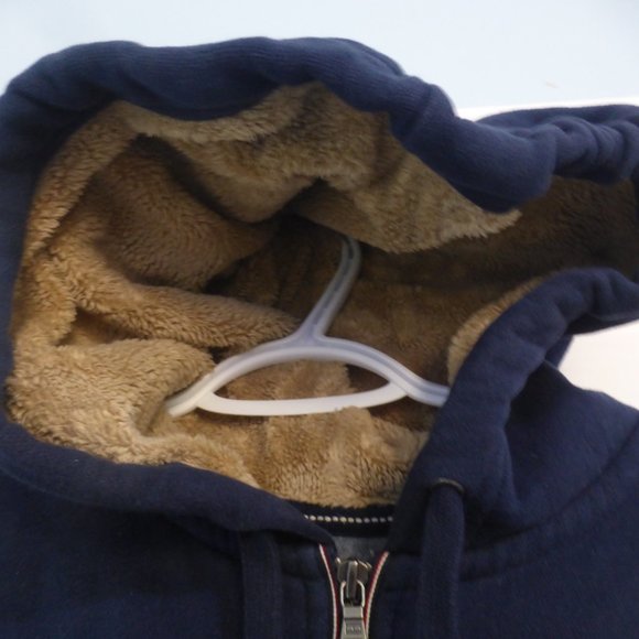 TOMMY HILFIGER, full zip front heavy weight hooded sweatshirt, large, GUC - Picture 4 of 14